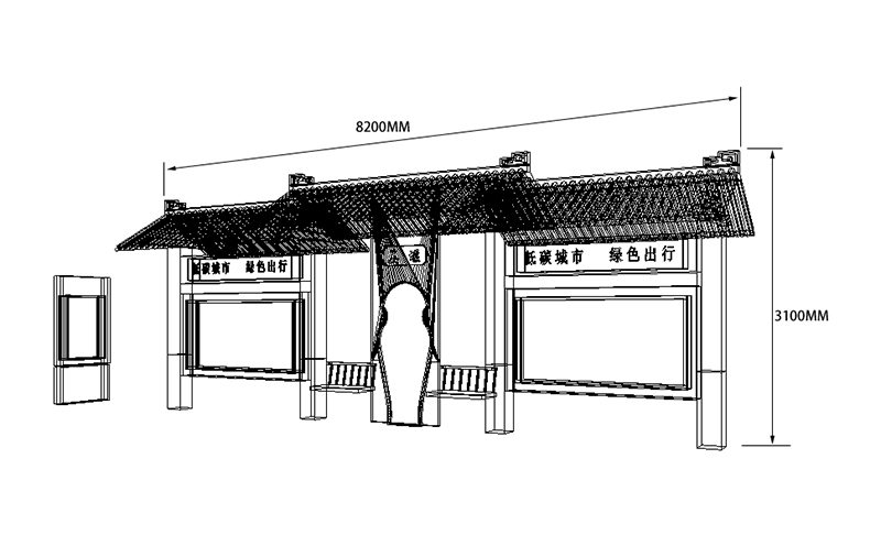 旅游城市仿古候車亭制作