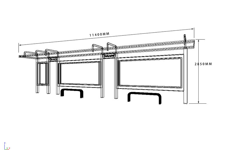公交站點(diǎn)候車亭尺寸