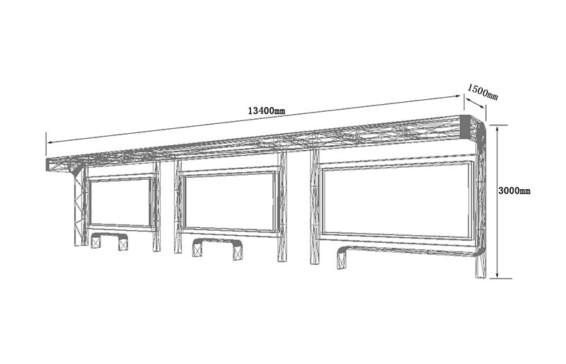 現(xiàn)代時(shí)尚公交車站候車亭圖片大全